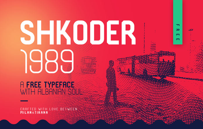 Free typeface: Shkoder 1989
