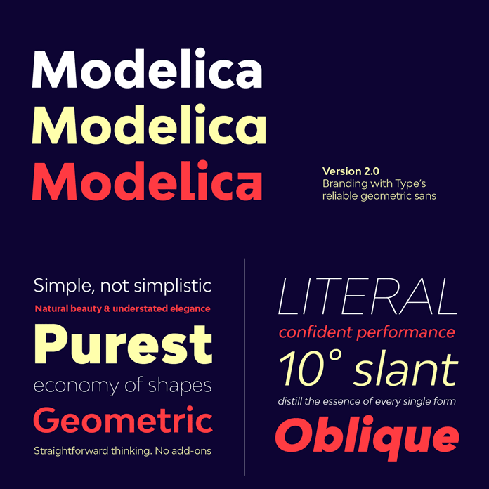 Bw Modelica font family from Branding with Type.