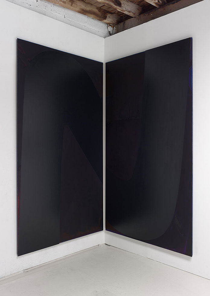 Nathlie Provosty – Salt. Oil on linen, two panels, each 96 x 52 (243.8 x 134.6 cm), 2016