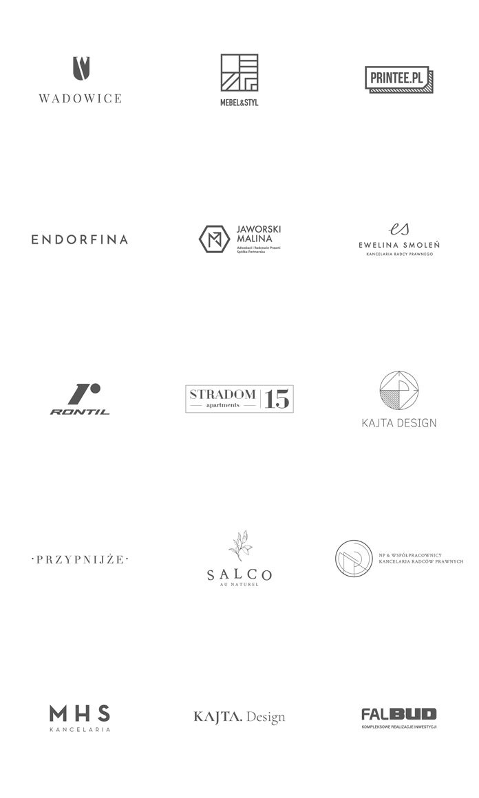 Logos designed by Łobzowska Studio. Logos designed by Łobzowska Studio.
