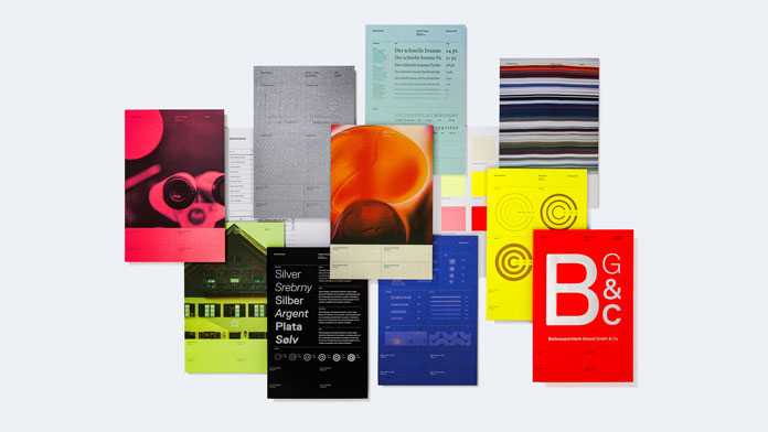 Swatchbook covers based on each paper's unique character and quality.