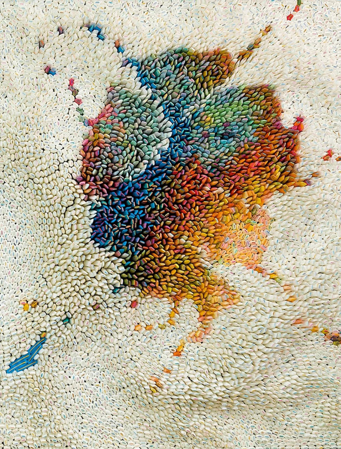 Abstract seed portrait by Ilhwa Kim.