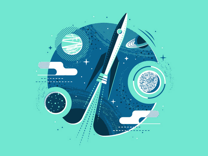 Rocket print. Rocket print.