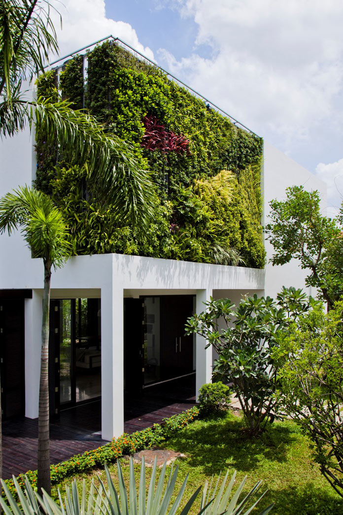House with a vertical garden.