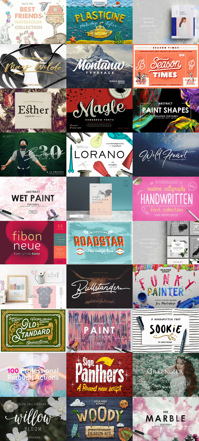 15 fonts and 1089 graphics.