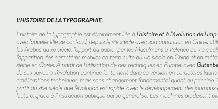 Javiera fonts, text samples.