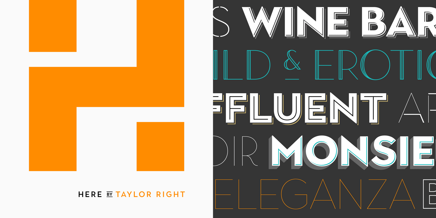 Versatile display typefaces. Versatile display typefaces.