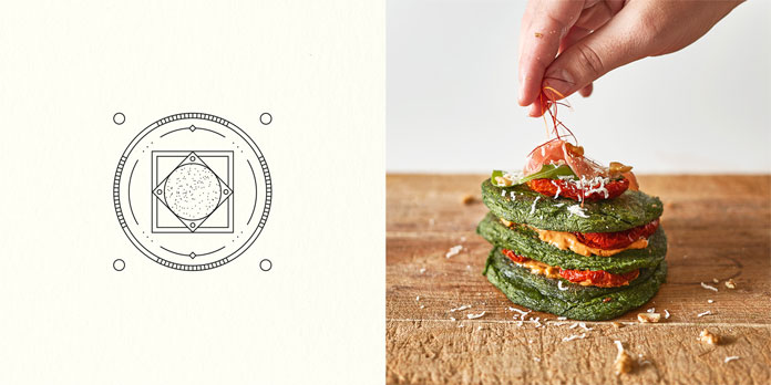 Ornamental tiles based on pancake recipes.