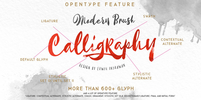 Over 600 glyphs and lots of OpenType features Over 600 glyphs and lots of OpenType features