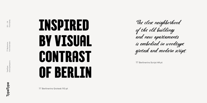 TT Berlinerins font duo from TypeType. TT Berlinerins font duo from TypeType.