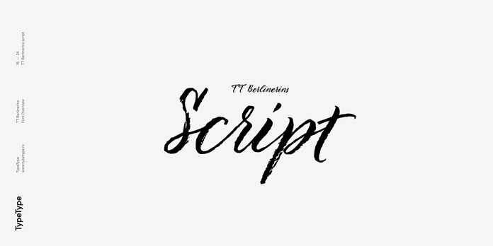 TT Berlinerins Script typeface. TT Berlinerins Script typeface.