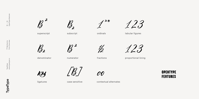 OpenType features. OpenType features.