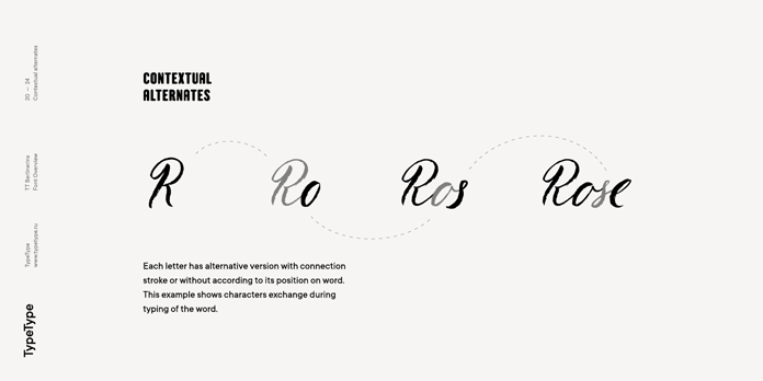 Contextual alternates. Contextual alternates.