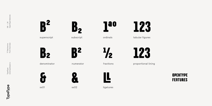 OpenType features. OpenType features.