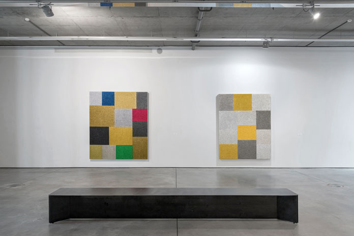 Peter Halley at Gary Tatintsian Gallery.