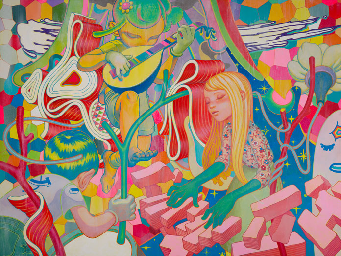 Jam - acrylic on canvas, 80 x 60", 2017 Jam - acrylic on canvas, 80 x 60", 2017