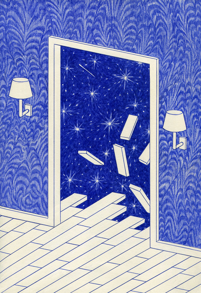 Threshold, 21 x 29,7 cm, ink on paper, Kevin Lucbert, 2014