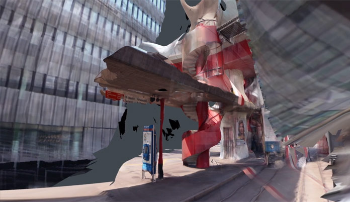 Surreal fragments of the city of Zurich in Switzerland.