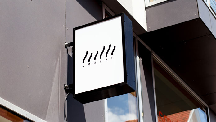 Signage outside the studio.