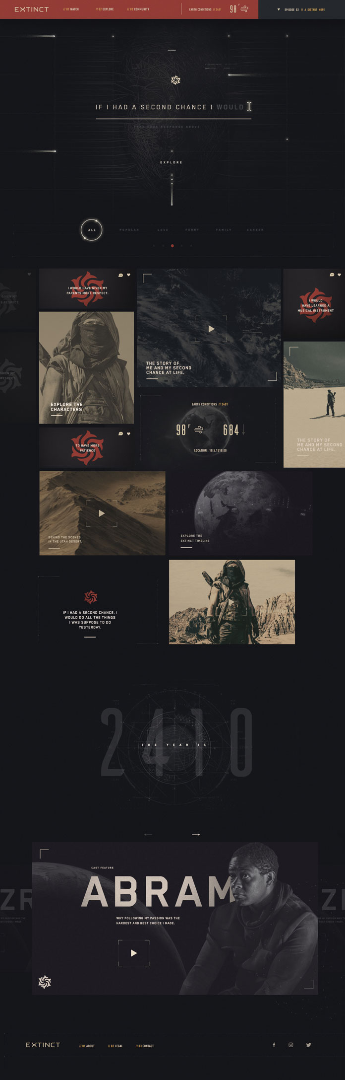 Nick Franchi, Extinct homepage pitch