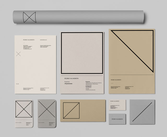 Brand development by Buenaventura estudio for architect Pedro Salmerón. Brand development by Buenaventura estudio for architect Pedro Salmerón.