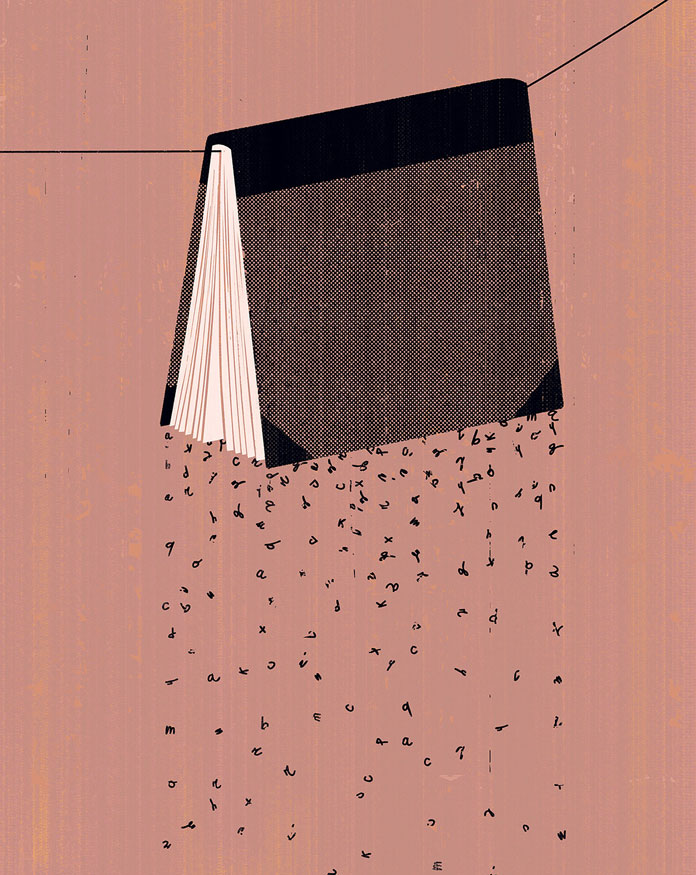 Joey Guidone, hanging the book to dry.