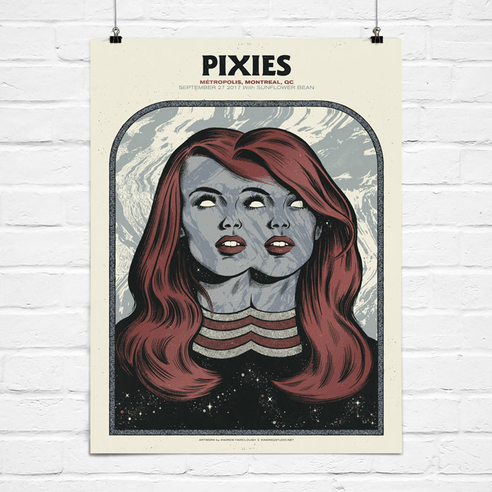 4 color screenprint with metallic copper.