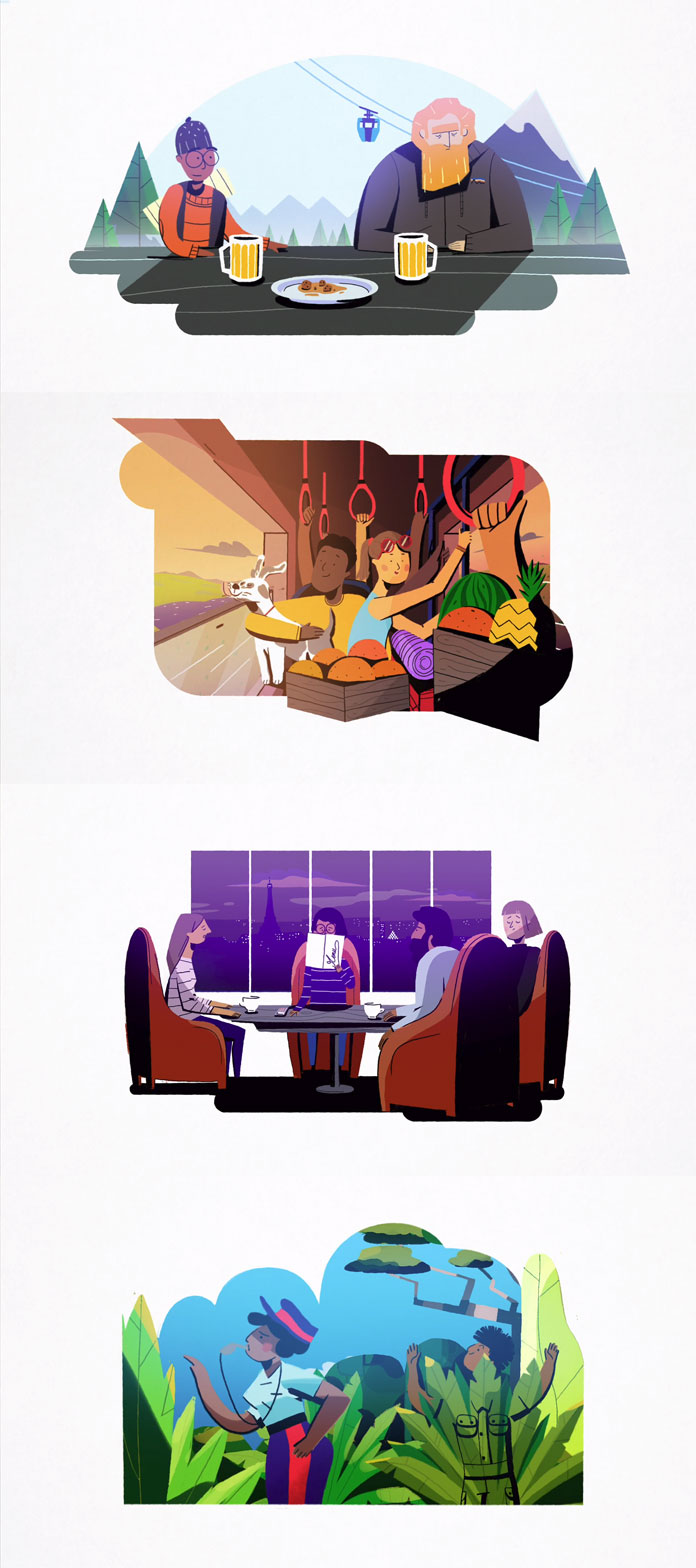 Some stills taken from the animations.