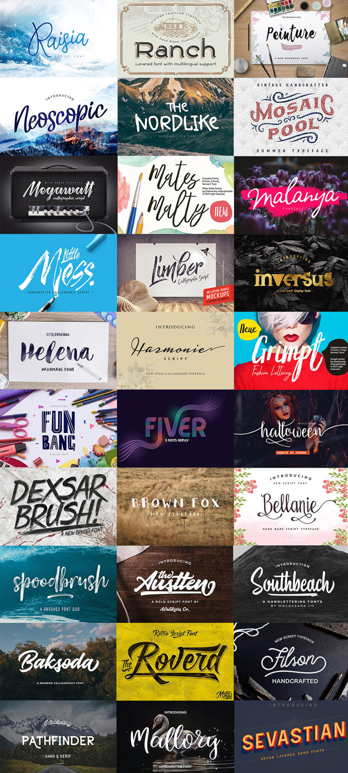 Pixelo's Fontelicious Bundle – 31 versatile fonts.