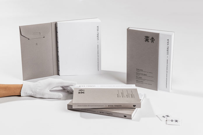 Unique and minimalist book design by Wulcan Creative for Estonian National Museum's permanent exhibition Echo of the Urals.
