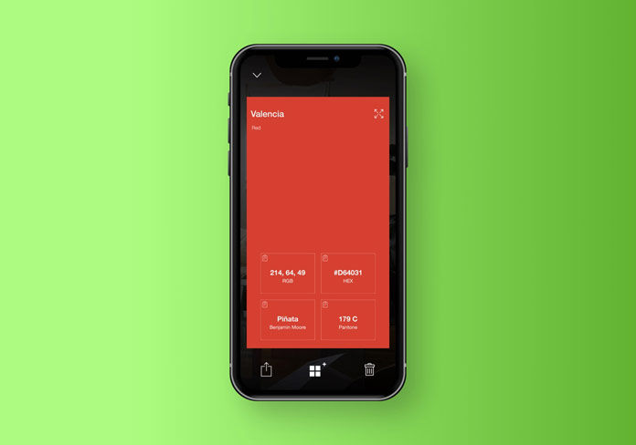 Swatches color picker iOS app.