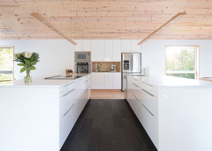 Open kitchen space. Open kitchen space.