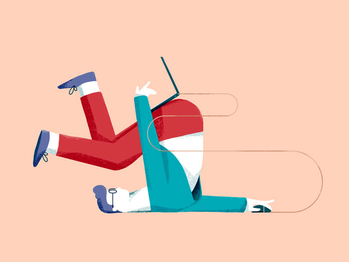 Mantas Grauzinis illustration, working hard