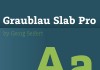 Graublau Slab Pro font designed by Georg Seifert