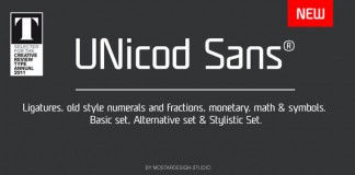 UNicod Sans - Modern Typeface - Font Design by Mostardesign Studio