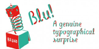 Blu - multilayered ribbon font