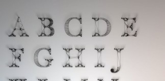 Wire Letters Alphabet by Dan Hoopert