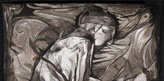 Curl Up - Ink on Paper Artwork by Boo Saville