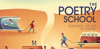 Front Cover Illustration by Jack Hudson for The Poetry Schools - Summer Brochure
