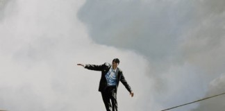 Man in Balance - oil on canvas by Eric Zener