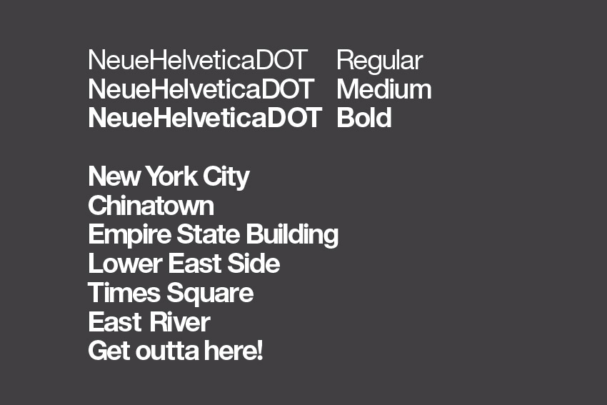 WalkNYC Wayfinding System - Typography