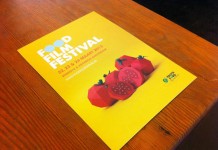 Food Film Festival Poster Paper Artwork by Alexis Facca