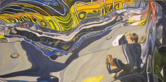 Flow - Distorted Urban Oil Painting by Erik Nieminen