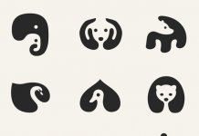 Graphic Negative Space Animal Icons by George Bokhua