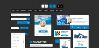 Free Flat UI Kit by Enes Danış