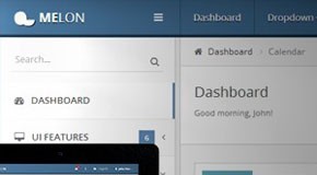 Melon – Flat and Responsive Admin Template by Stammi