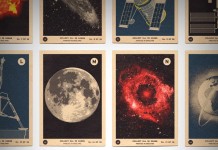 Close up of the Space and Spacecraft A to Z print.