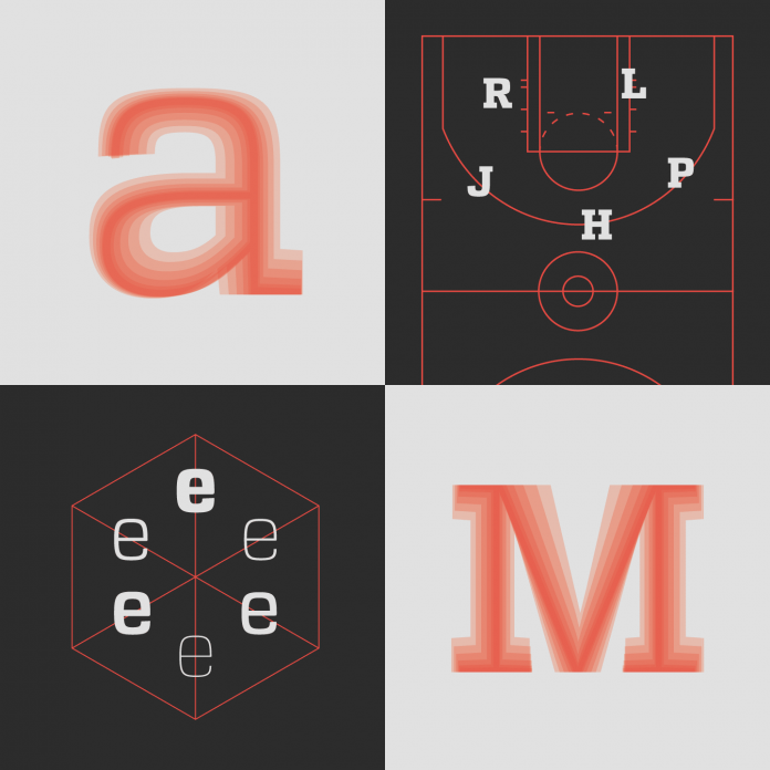 A slab serif display font in 6 weights.