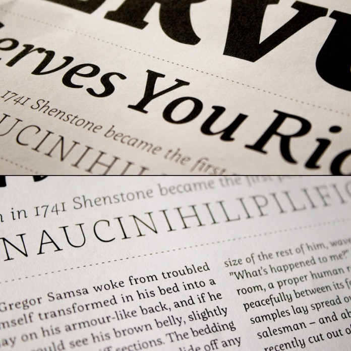 The Servus Slab font family by type designer Michał Jarociński of Dada Studio.