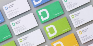 Set of business cards designed by Manual for Demand Media.